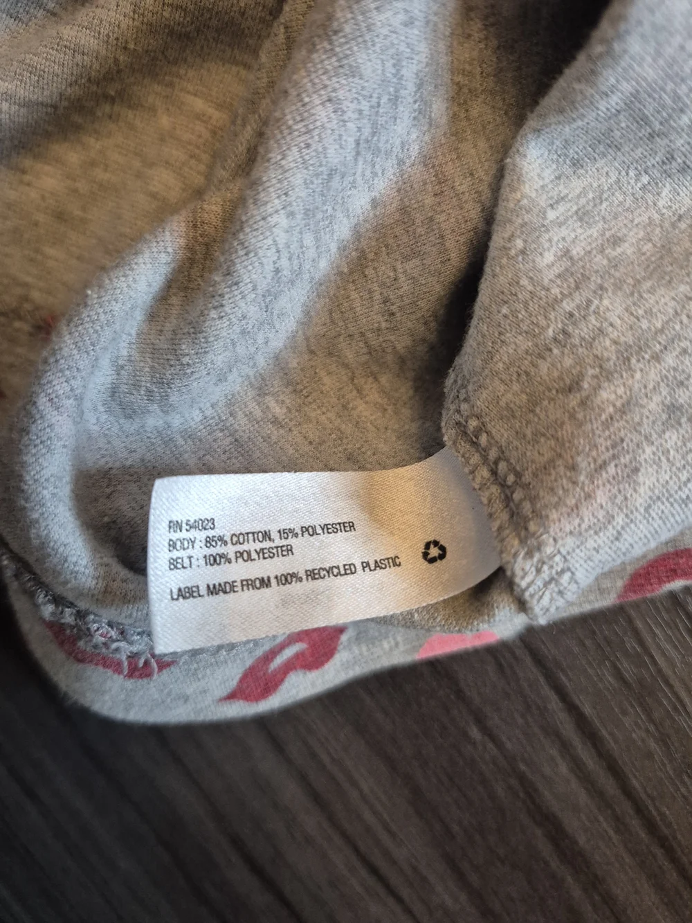 GAP Grey Knit Dress with Pink & Red Heart Print